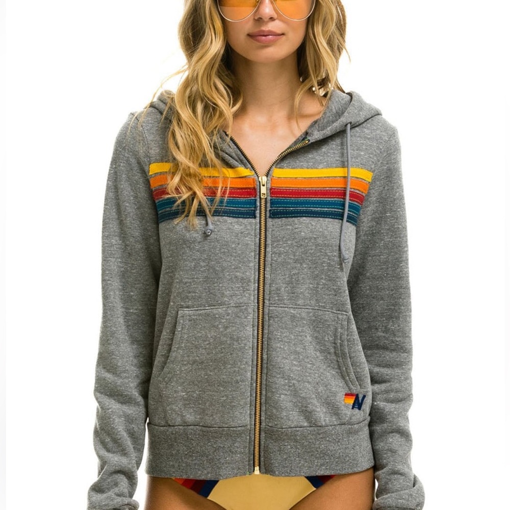 NWT Aviator Nation 5 strip hoodie M